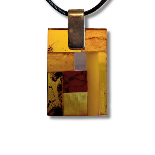 HW-2583 Pendant Square $80 at Hunter Wolff Gallery